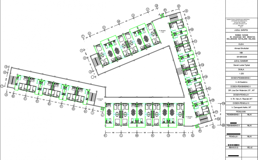 Guest house layout plan drawing in dwg AutoCAD file.