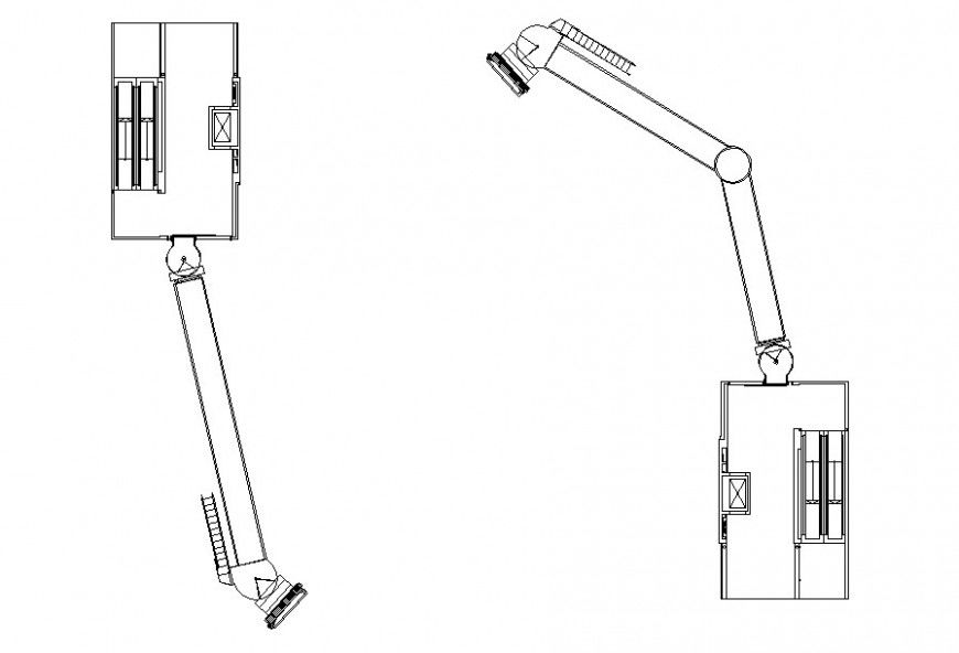 Guide of airplane elevation in design of guide of air plane in autocade