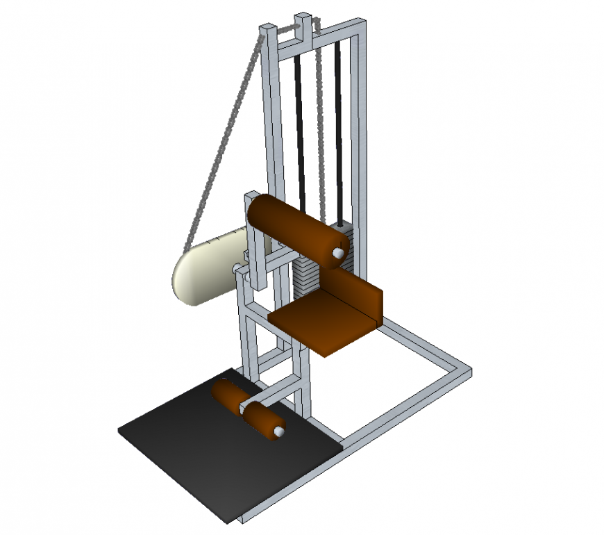 Gym equipment 3d drawing in skp file.