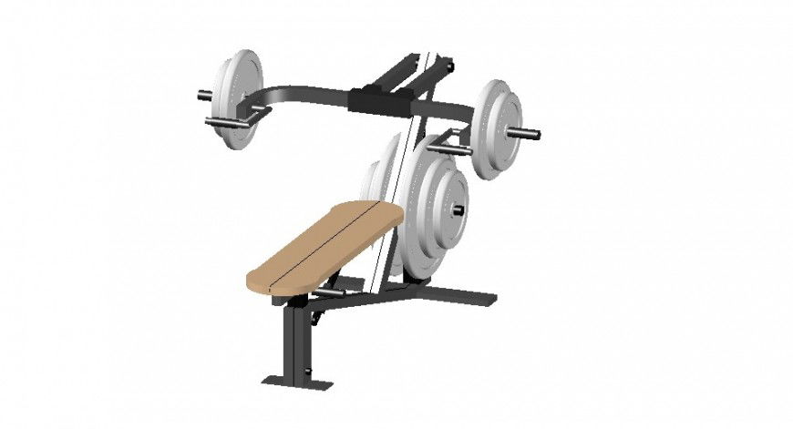 Gym equipment 3d model design dwg file