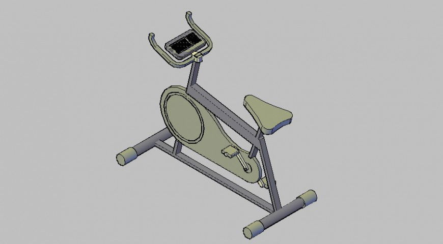 Gym equipment 3d model in AutoCAD file.