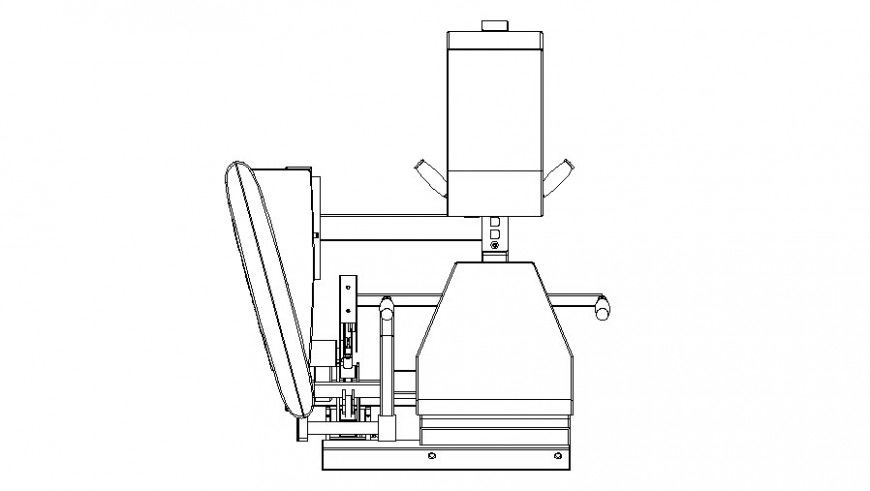 Gym equipment machine detail dwg file