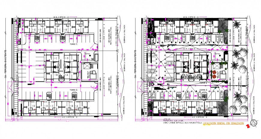 GYM to multi family house plan autocad file