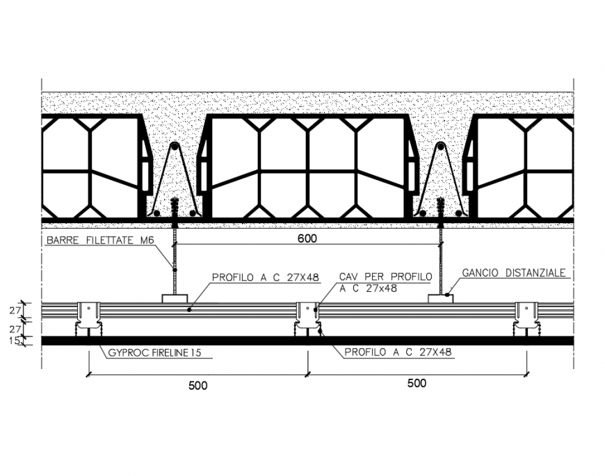Gyproc saint-gobain constructive structure details dwg file
