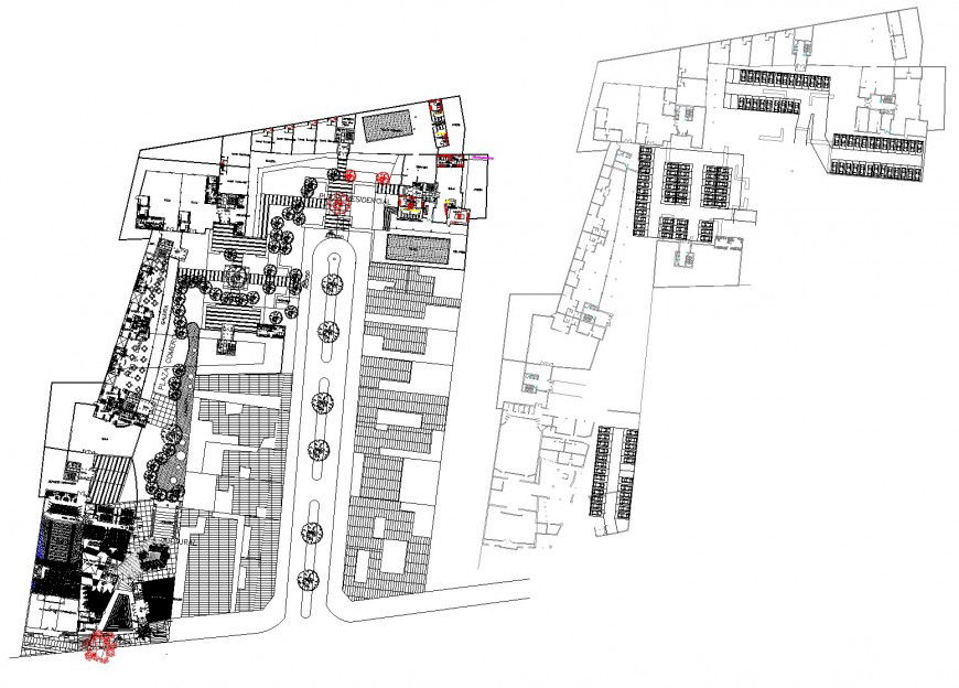 Habitational group theatre commercial stores detail dwg file