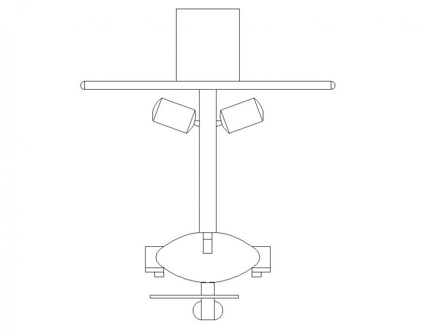Hack squat machine detail 2d view CAD gym equipment block layout dwg file