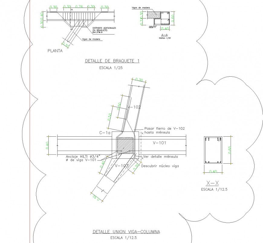 Half boot and column autocad file