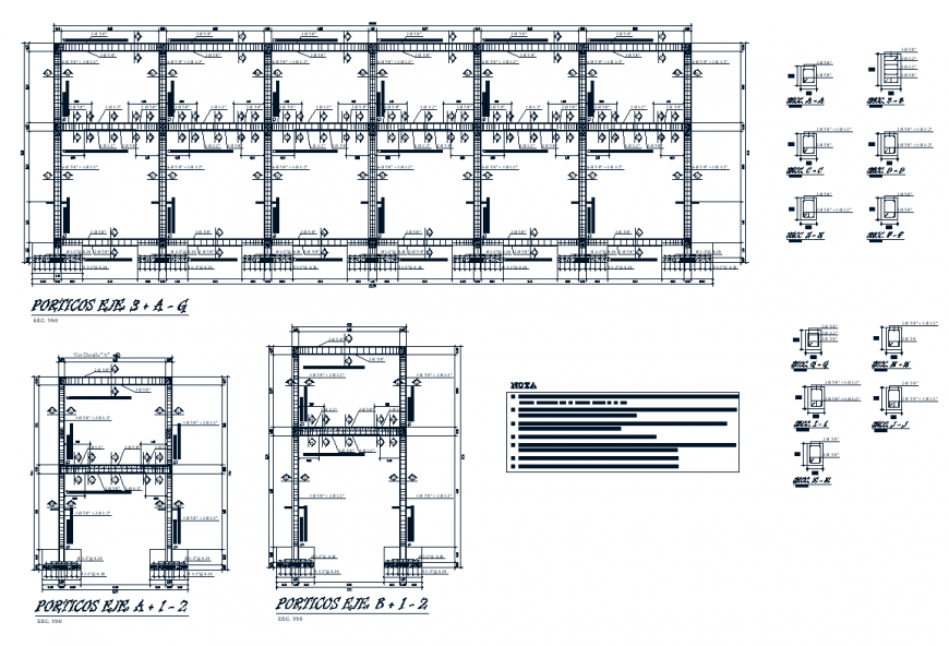 Hall section plan autocad file