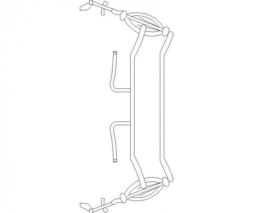 Hammer stretch machine detail 2d view gym equipment block layout dwg file