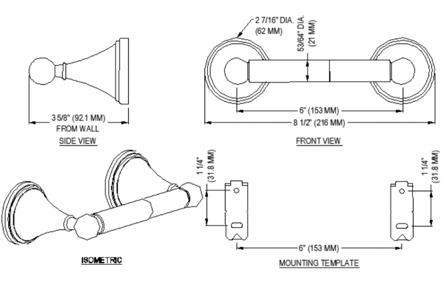 Handle plan detailed dwg file.