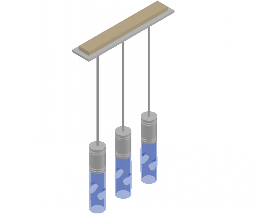 Hanging lamp design detail drawing in dwg file.