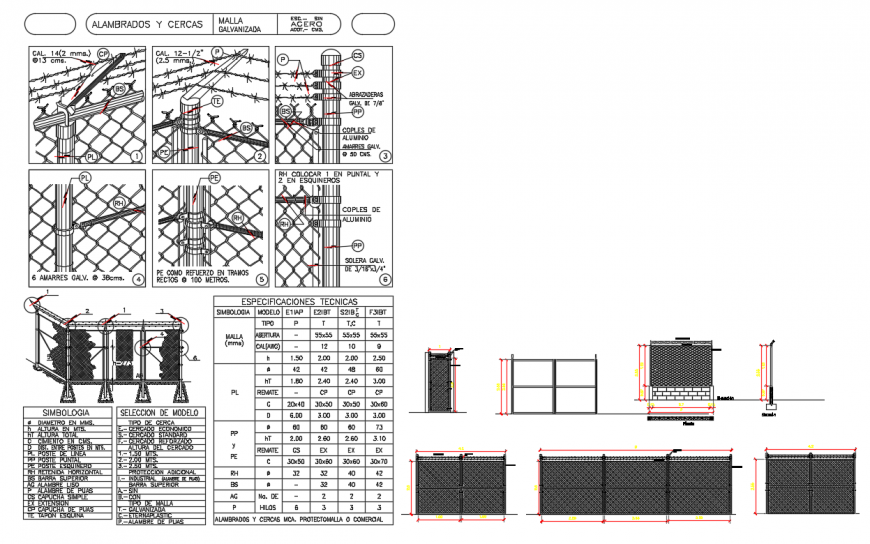 Double door hardware cloth CAD drawing with details