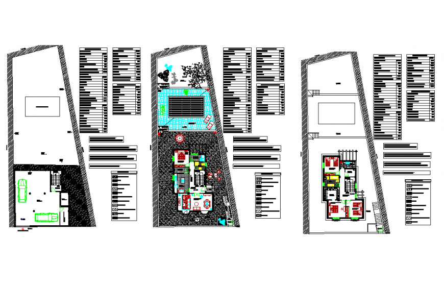 Hatching house planning detail dwg file