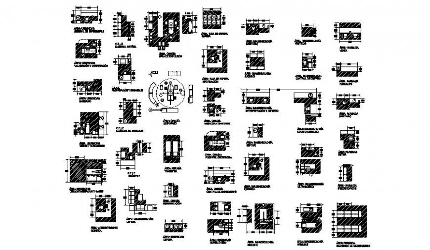 Hatching office table planning autocad file