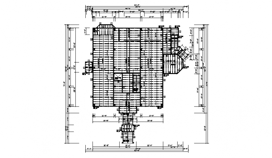 Hatching roof planning detail dwg file