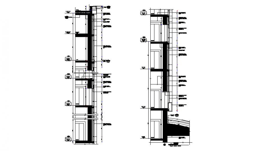 Hatching wall section plan detail layout file