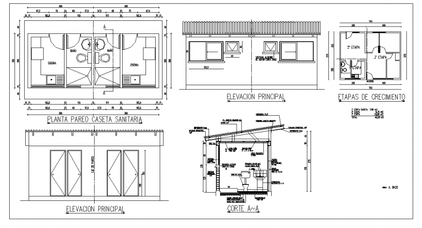Health Care floor plan, Elevation & Section Detail