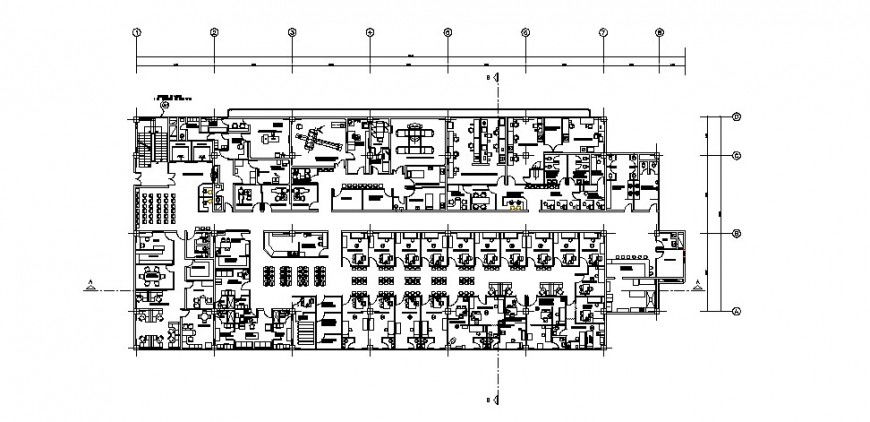 Health center distribution layout plan cad drawing details dwg file