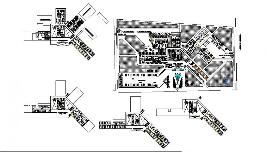 Health Centre landscape view in auto cad software