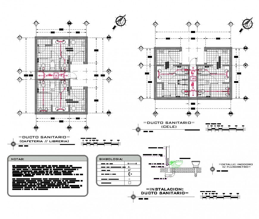 Heater duct installation toilet plan dwg file