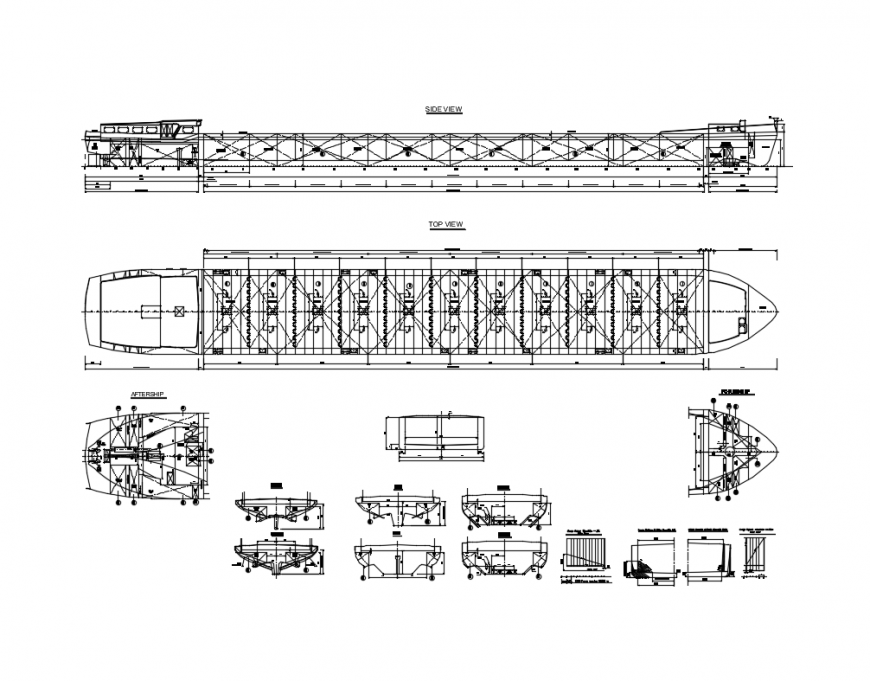 Heavy chemical tanker plan cad drawing details dwg file