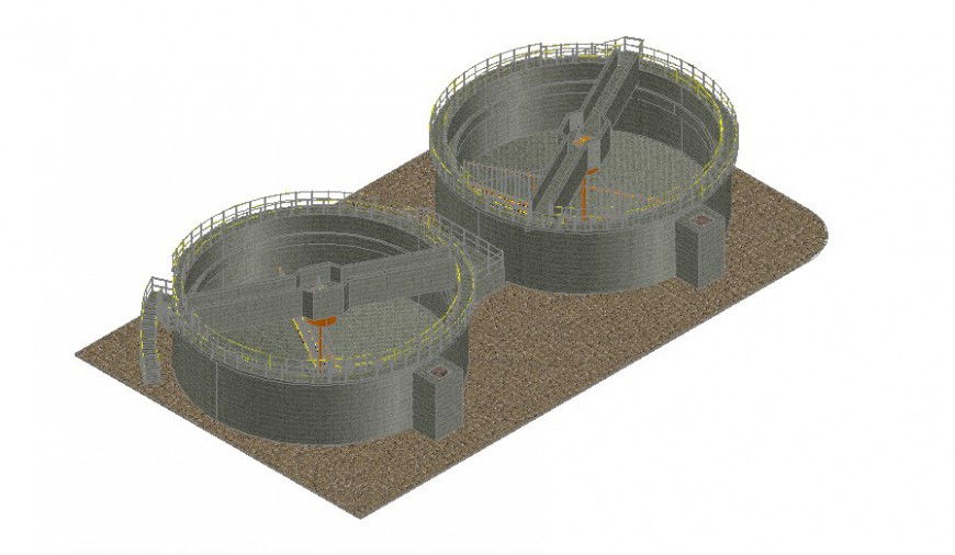 Heavy industrial machinery 3d drawing details dwg file