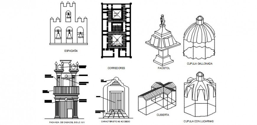 Heritage interior symbol blocks cad drawing details dwg file
