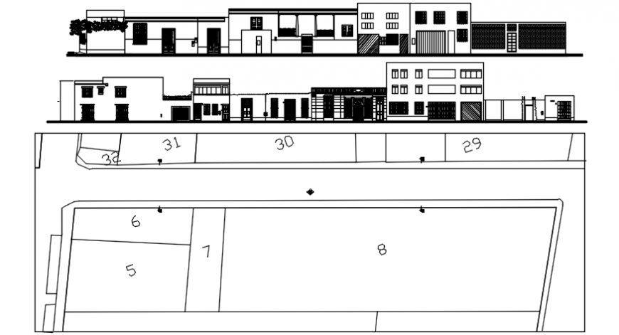 High rise building concept elevation model detail