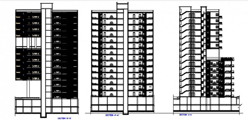 High rise building section concept model