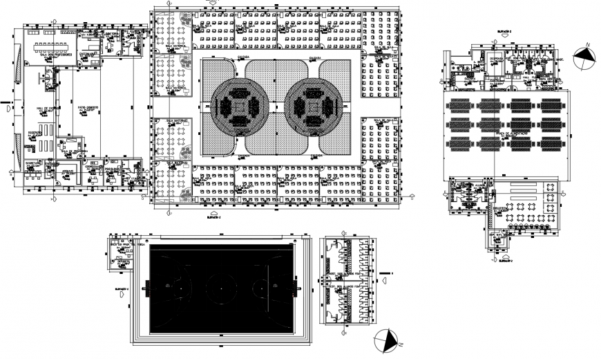 Higher education college building layout plan and auto-cad drawing details dwg file