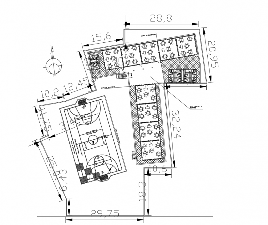 Higher Secondary School General Layout Plan CAD Drawing DWG File