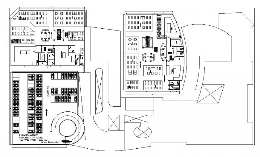 Hiper market 2d cad drawing of autocad file