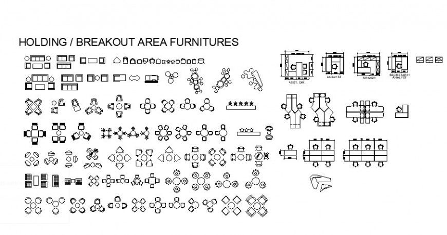 Holding or break out furniture block in auto cad