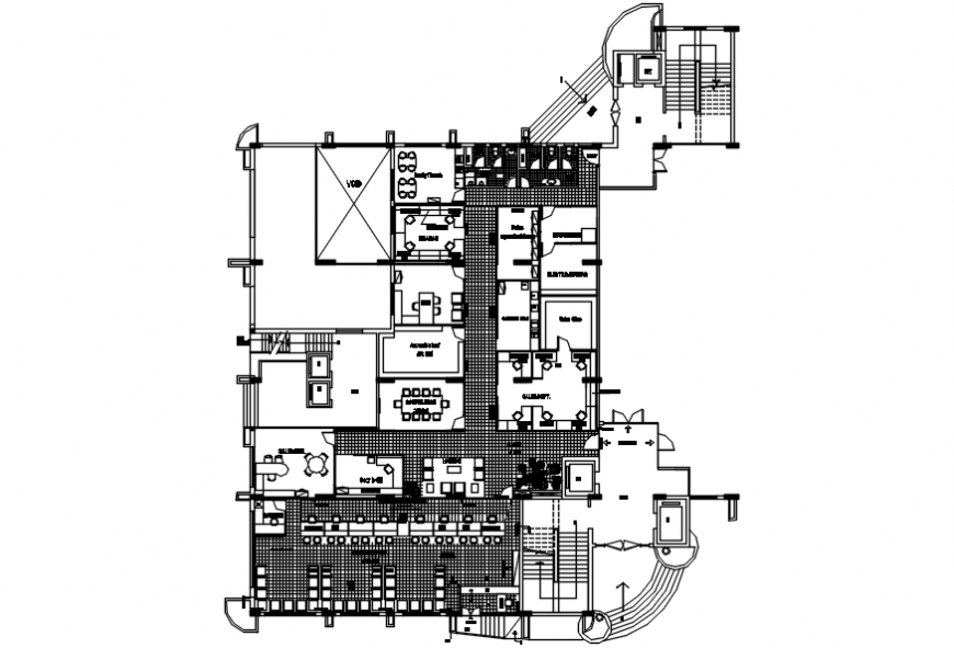 Holiday office ground floor layout plan cad drawing details dwg file