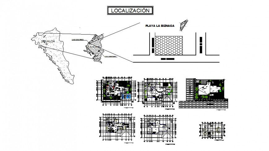 Home architectural plan drawing in AutoCAD file.