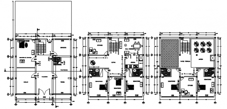 Home area floor plan in AutoCAD software