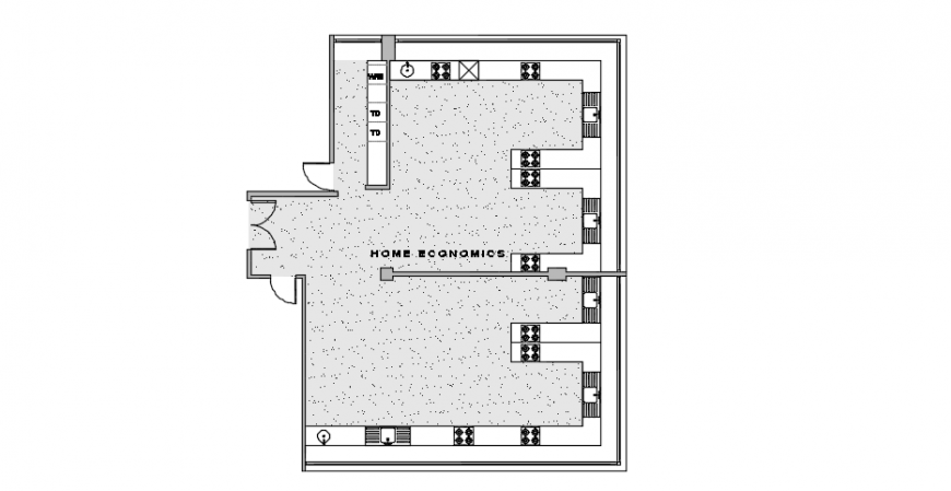 Home classroom design top view plan