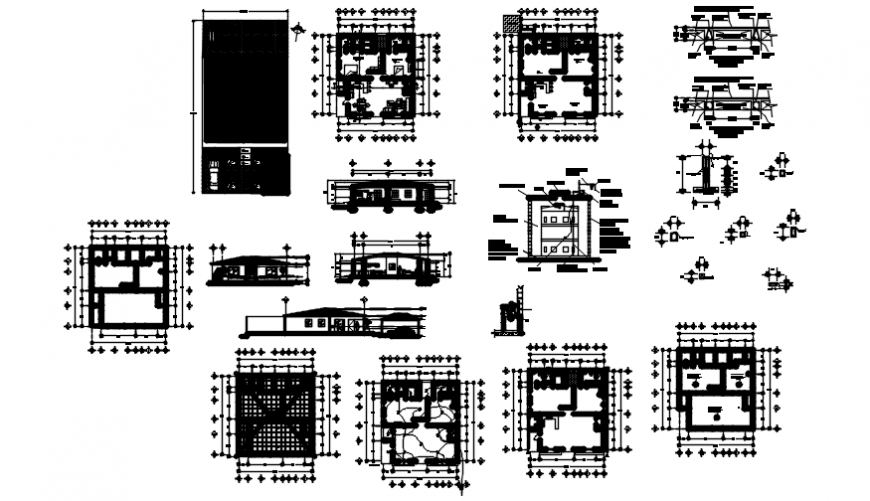 Home floor plan and elevation in auto cad file