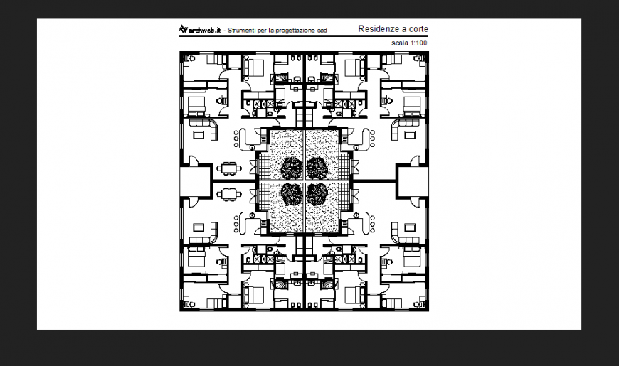 Home plan with architecture part dwg file