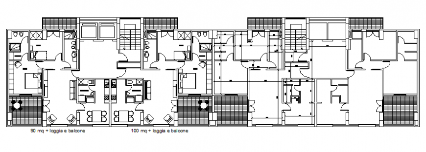 Home plan with distribution and part of an architecture dwg file