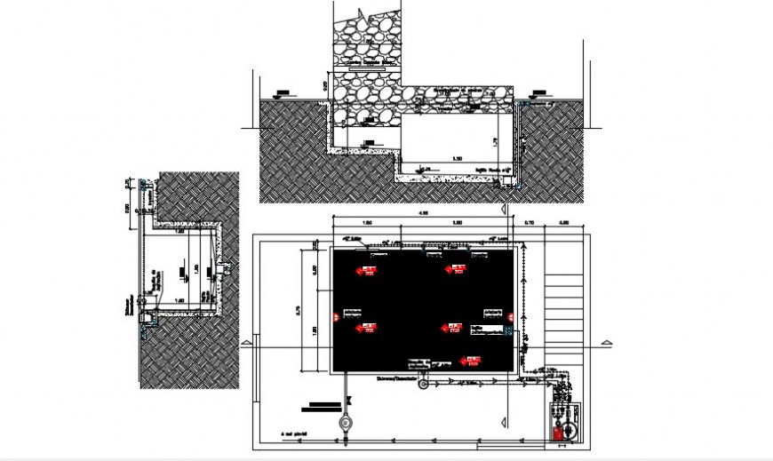 Homirgon wall section, plan and construction drawing details dwg file