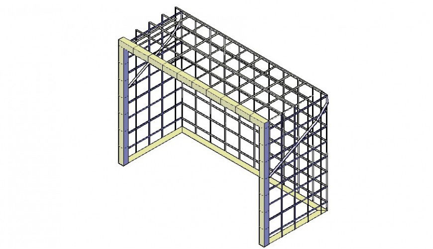 Hooky game in neat 3 d view detail dwg file