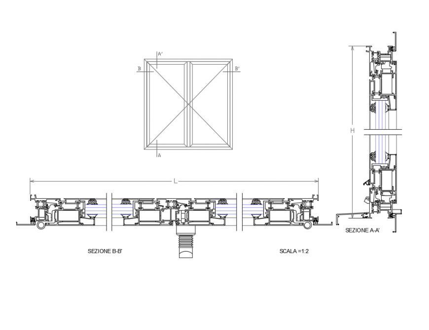 Horizontal and vertical pvc pipe sections cad drawing details dwg file