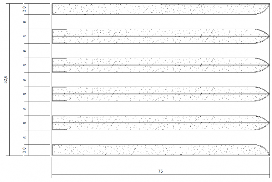 Horizontal baffle silencer plan layout file
