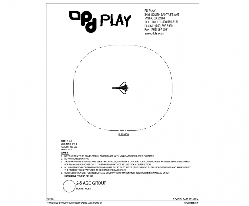 Hornet rider play equipment of garden dwg file