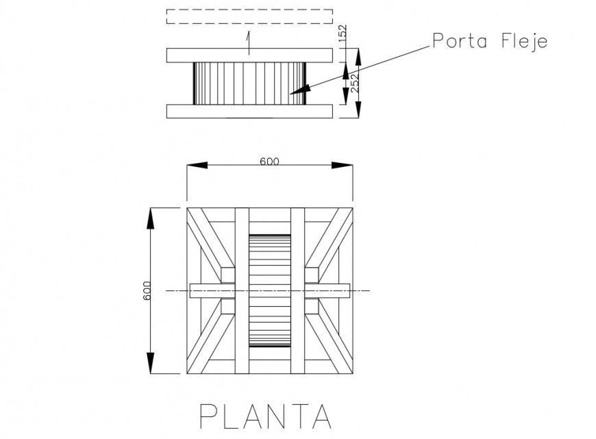 Hose 2d view drawing plan and elevation dwg file