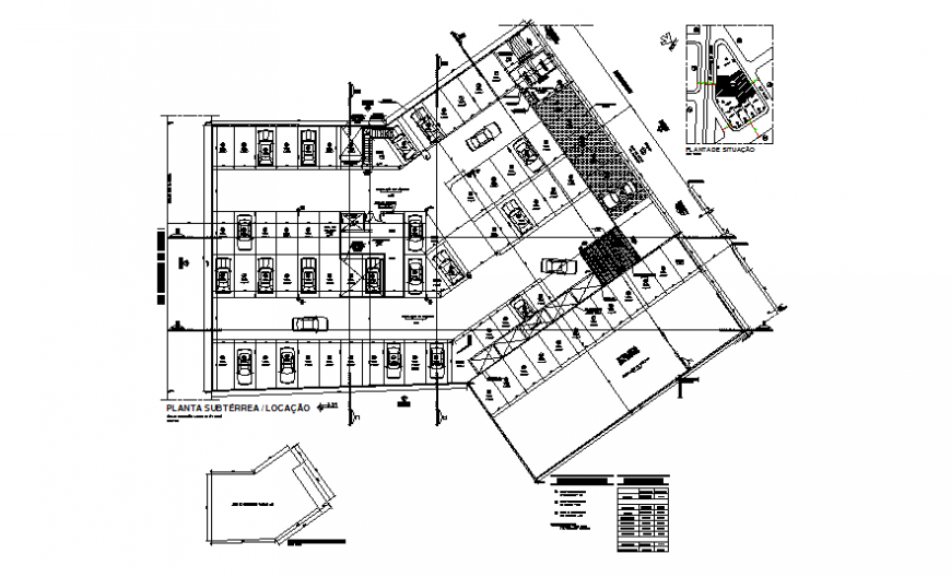Hospital basement car parking floor area plan cad drawing details dwg file