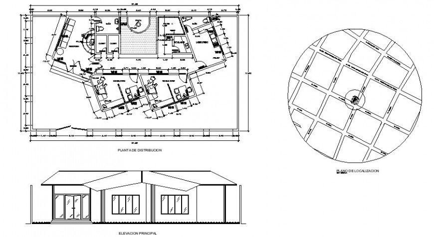 Hospital Plan & Elevation 2D AutoCAD Drawing Download