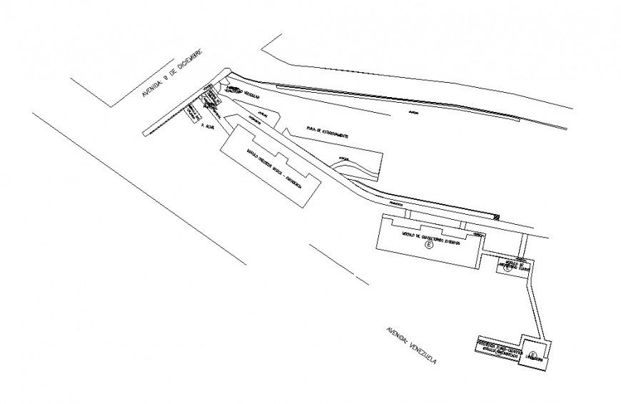 Hospital building site layout plan cad drawing details dwg file