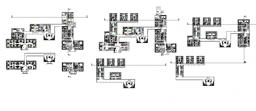 Hospital building structural layout plan